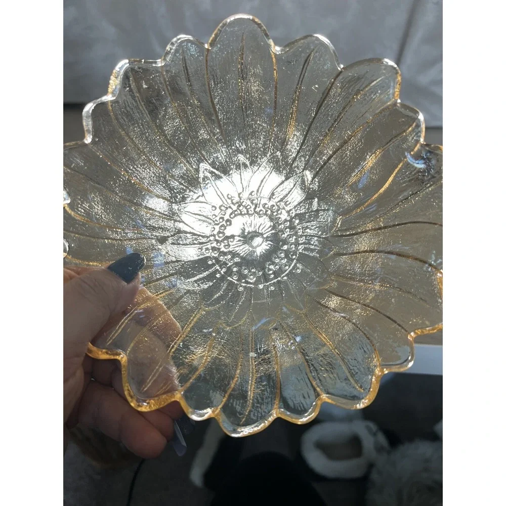 Vintage Amber Iridescent Sunflower, 7